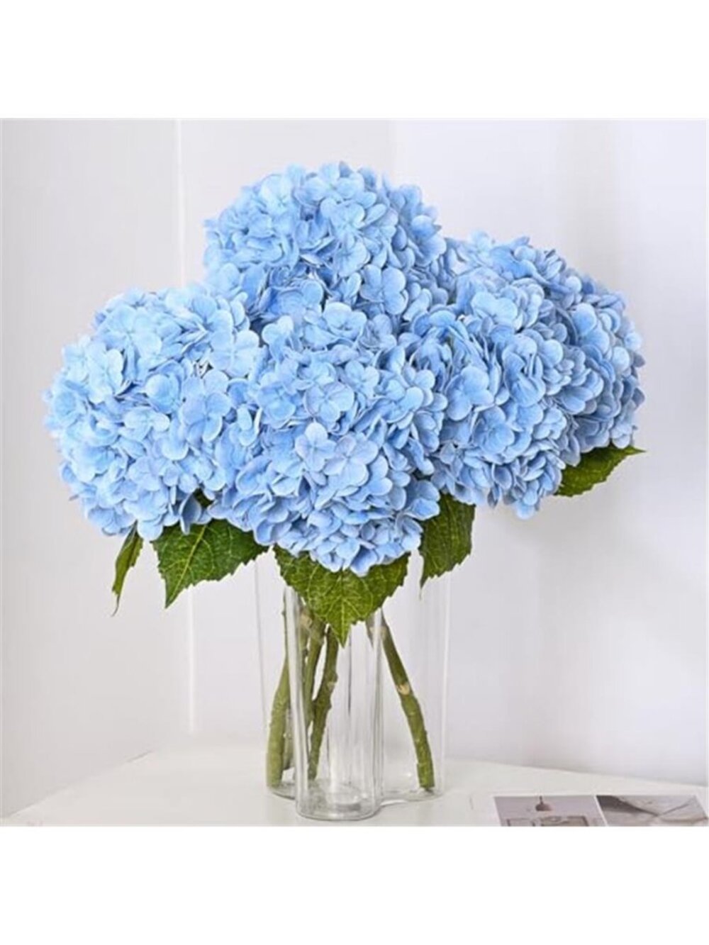Artificial Hydrangea Flowers Blue Faux Floral Bouquet Wedding Home Decor
